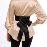 کمربند گره ای پهن ساتن مشکی (رنگبندی موجود) رویداسما roydasma