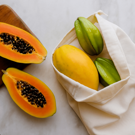 کیسه نان و سبزی بنددار الیاف طبیعی متقال سایز متوسط رویداسما roydasma