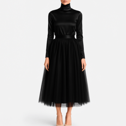 دامن توری مشکی مجلسی سایز 32 تا 62 (رنگبندی موجود) رویداسما roydasma سایز بزرگ موجود