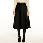 دامن ساتن اِی لاین میدی سایز 32 تا 62 قد 60cm (رنگبندی موجود) رویداسما roydasma سایز بزرگ موجود