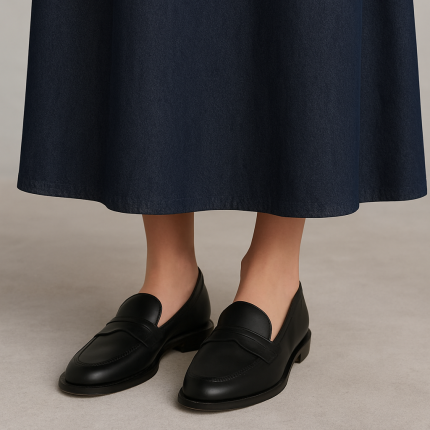 دامن لی کمرکش بلند اِی لاین سایز 32 تا 62 قد دامن 100cm (رنگبندی موجود) رویداسما roydasma سایز بزرگ موجود