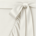 دامن چیندار ساتن سفید چپ و راستی مجلسی سایز 32 تا 62 (رنگبندی موجود) رویداسما roydasma سایز بزرگ موجود