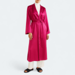 ربدوشامبر ساتن سرخابی بلند کلاسیک سایز 32 تا 62 (رنگبندی موجود) رویداسما roydasma سایز بزرگ موجود