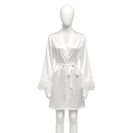 ربدوشامبر ساتن پرسوزنی سفید سایز 32 تا 62 (رنگبندی موجود) رویداسما roydasma سایز بزرگ موجود