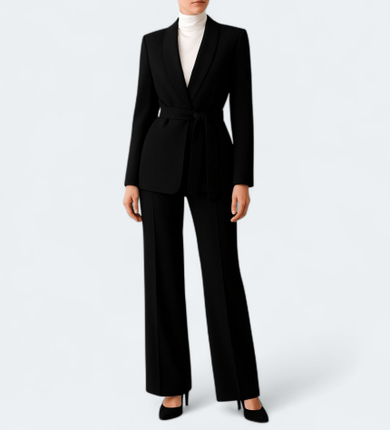 ست مانتو شلوار مشکی مجلسی سایز 32 تا 62 (رنگبندی موجود) رویداسما roydasma سایز بزرگ موجود