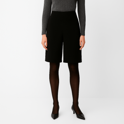 شلوارک زنانه پشت کش کرپ مشکی سایز 32 تا 62 (رنگبندی موجود) رویداسما roydasma سایز بزرگ موجود