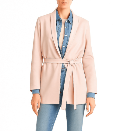 مانتو یقه آرشال کمربند دار کرم سایز 32 تا 62 (رنگبندی موجود) رویداسما roydasma سایز بزرگ موجود