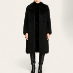 پالتو خز زنانه میدی مشکی سایز 32 تا 62 قد 90cm (رنگبندی موجود) رویداسما roydasma سایز بزرگ موجود