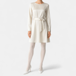 پیراهن آزاد کوتاه ساتن سفید سایز 32 تا 62 (رنگبندی موجود) رویداسما roydasma سایز بزرگ موجود