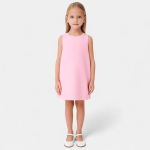 پیراهن کوتاه کودک کرپ یقه قایقی آستین حلقه ای صورتی سایز 2 تا 11 سال (رنگبندی موجود) رویداسما roydasma