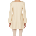 پیراهن یقه شل کوتاه آستین بلند ساتن زرد قد 80cm سایز 32 تا 62 (رنگبندی موجود) رویداسما roydasma سایز بزرگ موجود