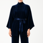 کاردیگان مخمل آبی نفتی سایز 32 تا 62 (رنگبندی موجود) رویداسما roydasma سایز بزرگ موجود