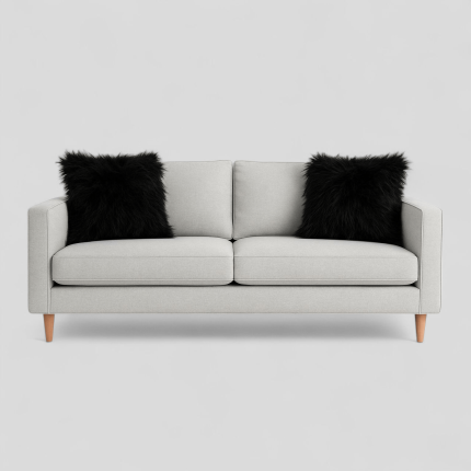 کاور کوسن خز مشکی یک رو 2 عددی (رنگبندی موجود) رویداسما roydasma