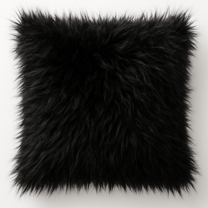 کاور کوسن خز مشکی یک رو 2 عددی (رنگبندی موجود) رویداسما roydasma