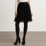 دامن توری کوتاه مشکی مجلسی سایز 32 تا 62 رنگبندی موجود رویداسما roydasma سایز بزرگ موجود