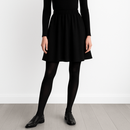 دامن مجلسی کلوش کوتاه مشکی سایز 32 تا 62 رویداسما roydasma سایز بزرگ موجود