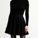 دامن نیم کلوش کوتاه کرپ پشت کش مشکی قد 45cm سایز 32 تا 62 (رنگبندی موجود) رویداسما roydasma سایز بزرگ موجود