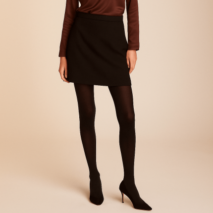 دامن کرپ کوتاه مشکی راسته سایز 32 تا 62 (رنگبندی موجود) رویداسما roydasma سایز بزرگ موجود