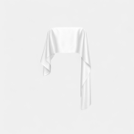 رویی مجلسی یک طرفه ساتن سفید (رنگبندی موجود)