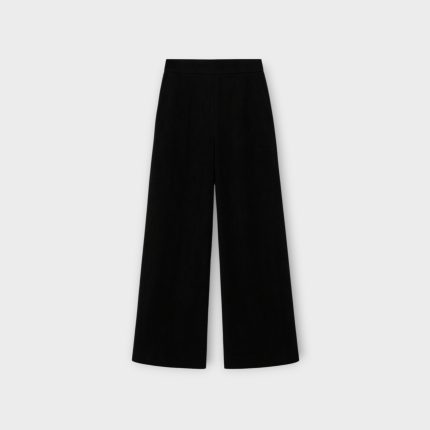 شلوار بگ جیر مخمل سوئیت پشت کش مشکی قد 100cm سایز 32 تا 62 (رنگبندی موجود) رویداسما roydasma سایز بزرگ موجود