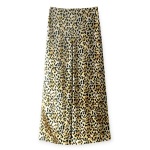 شلوار بگ کمرکش پلنگی کرپ نخ قد 100cm سایز 32 تا 62