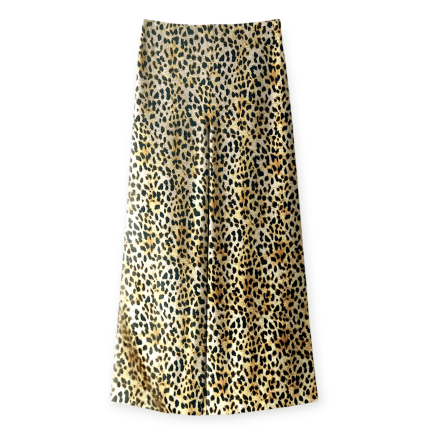 شلوار بگ کمرکش پلنگی کرپ نخ قد 100cm سایز 32 تا 62