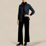 شلوار راسته مخمل کبریتی ریز پشت کش مشکی قد 100cm سایز 32 تا 62 (رنگبندی موجود) رویداسما roydasma سایز بزرگ موجود