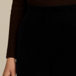 شلوار راسته مخمل کبریتی ریز پشت کش مشکی قد 100cm سایز 32 تا 62 (رنگبندی موجود) رویداسما roydasma سایز بزرگ موجود