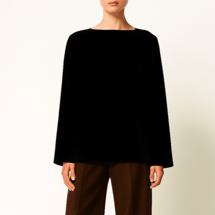 شومیز جیر مخمل سوئیت آستین بلند مشکی سایز 32 تا 62 (رنگبندی موجود) رویداسما roydasma سایز بزرگ موجود