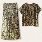 شومیز و شلوار بگ پلنگی سایز 32 تا 62