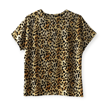 شومیز پلنگی کرپ آستین سرخود سایز 32 تا 62 (سایز بزرگ موجود)