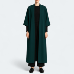 مانتو کیمونو بلند آستین سه ربع سبز کله غازی سایز 32 تا 62 (رنگبندی موجود) رویداسما roydasma سایز بزرگ موجود