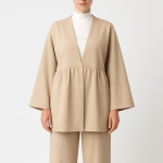 مانتو کیمونو چیندار کرم سایز 32 تا 62 (رنگبندی موجود) رویداسما roydasma سایز بزرگ موجود