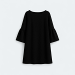 پیراهن آزاد مجلسی مشکی آستین بل میدی سایز 32 تا 62 رویداسما roydasma سایز بزرگ موجود