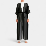 کاور مایو کفتان توری جلوباز بلند مشکی سایز 32 تا 62 (رنگبندی موجود) رویداسما roydasma سایز بزرگ موجود