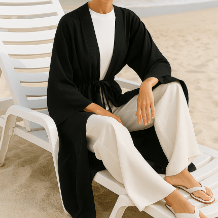 کاورآپ مایو بلند مشکی نخی ابروبادی سایز 32 تا 62 (رنگبندی موجود) رویداسما roydasma سایز بزرگ موجود