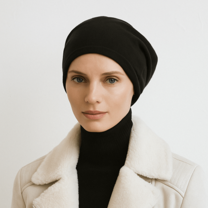 کلاه بانی مخمل مشکی (رنگبندی موجود) رویداسما roydasma