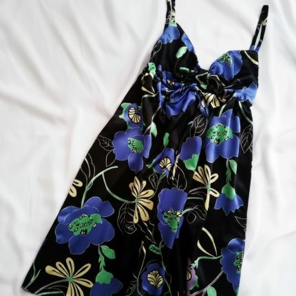 پیراهن ساتن کاپدار گل شقایق سایز 32 تا 50