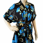 ربدوشامبر ساتن گل شقایق آستین سرخود سایز 32 تا 62