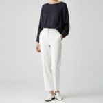 شومیز کرپ آبی نفتی آستین بلند سایز 32 تا 62