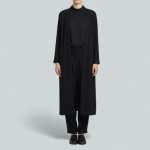 مانتو آستین رگلان مشکی جلوباز سایز 32 تا 62 رویداسما roydasma سایز بزرگ موجود