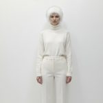 هدبند روسی خز پرزبلند پشت کش سفید با رگه مشکی