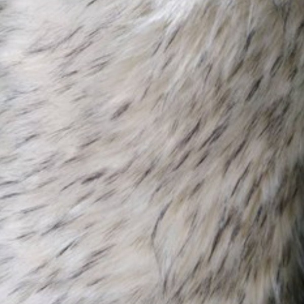 هدبند روسی خز پرزبلند پشت کش سفید با رگه مشکی