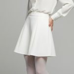 دامن 6 ترک کوتاه مجلسی پشت کش کرپ سفید سایز 32 تا 62 (رنگبندی موجود) رویداسما roydasma سایز بزرگ موجود