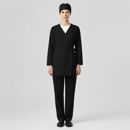 ست اسکراب و شلوار پزشکی و آزمایشگاهی مشکی سایز 32 تا 62 (رنگبندی موجود) رویداسما roydasma سایز بزرگ موجود