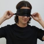 چشم بند سوپرایز گره ای ساتن مشکی رویداسما roydasma