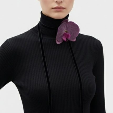 چوکر بندی گل ارکیده بنفش رویداسما roydasma