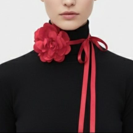 چوکر بندی گل قرمز رویداسما roydasma