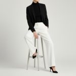 کت مانتویی مجلسی آستردار یقه آرشال کمربنددار مشکی کرپ سایز 32 تا 62 (رنگبندی موجود) رویداسما roydasma سایز بزرگ موجود