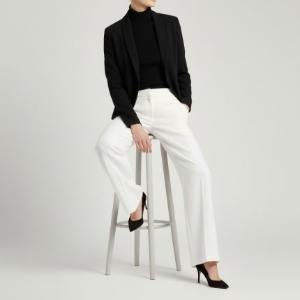 کت مانتویی مجلسی آستردار یقه آرشال کمربنددار مشکی کرپ سایز 32 تا 62 (رنگبندی موجود) رویداسما roydasma سایز بزرگ موجود